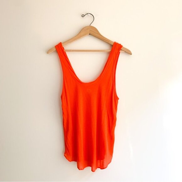 Aritzia Wilfred Women's Tank Top Cropped Sleeveless Bright Orange Size XS - Picture 6 of 13